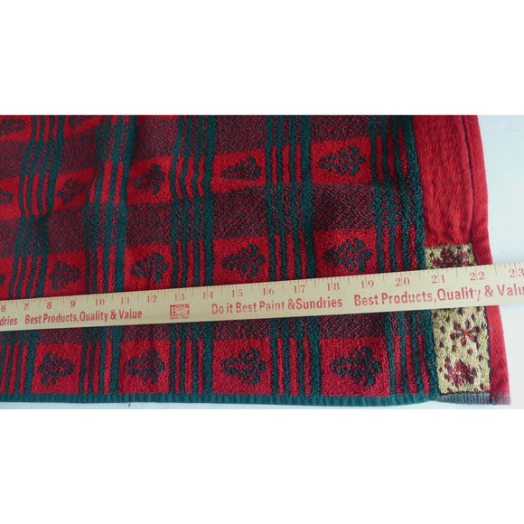 Vtg JCPenney Merry Christmas Towel Set Metallic Thread Hand Finger Home Lot of 2 - Picture 7 of 8